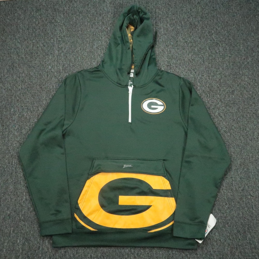 Green Bay Packers Hoodie‎ Adult Medium Green Zubaz NFL Team Apparel Pullover NWT